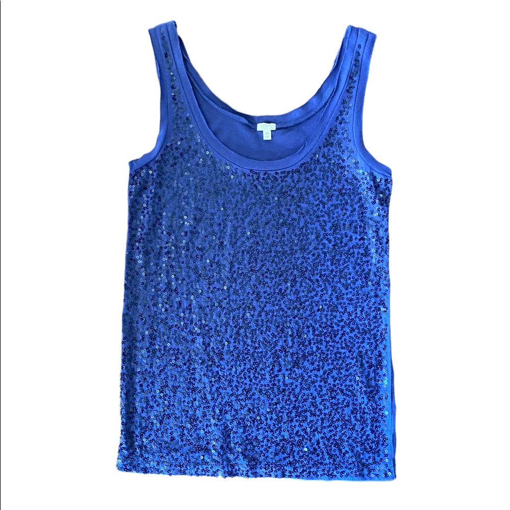 [J Crew] NWOT Blue/Purple Sequined Tank Top